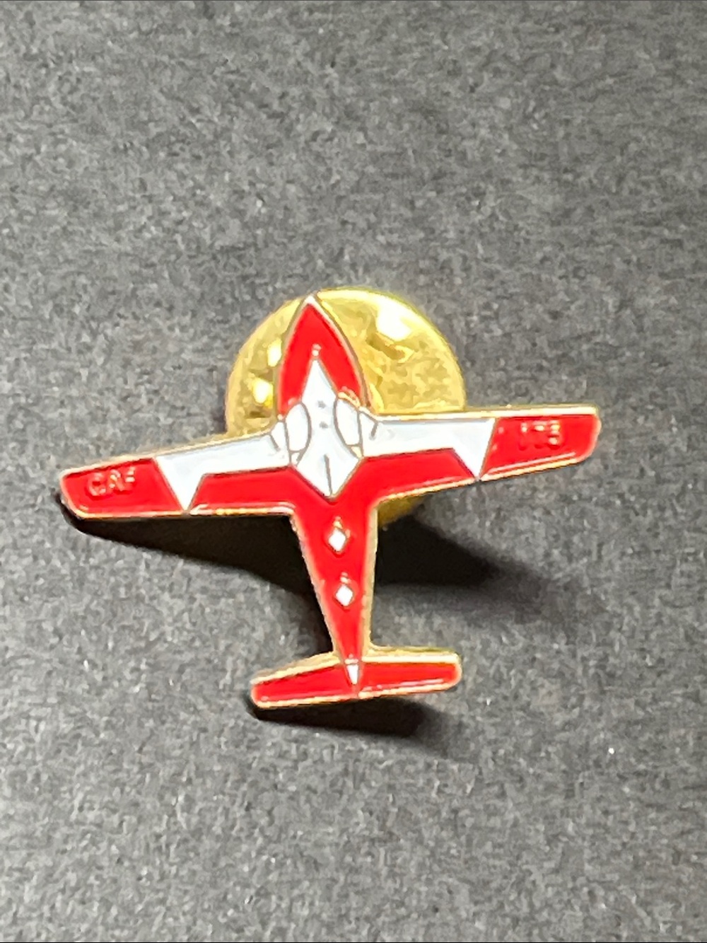 CAF 175 Canadian Air Force Red and White Airplane Enamel pin